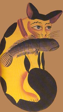 Кошка с рыбой; индийский халифат.